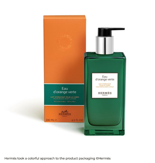 愛馬仕（Hermès）重新設(shè)計了其Le Bain Hermès個人護理系列用玻璃瓶包裝設(shè)計